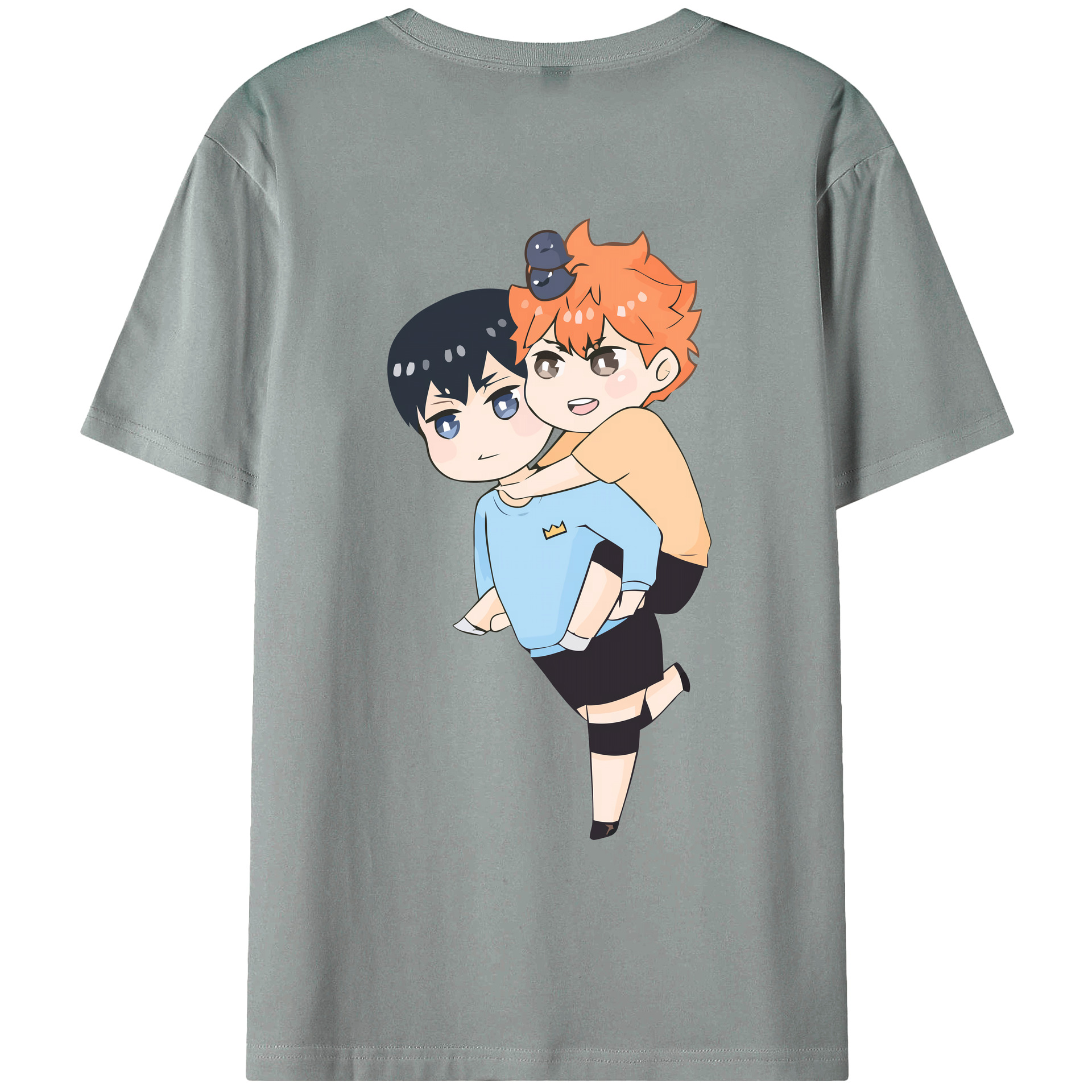 （画像用） ハイキュー!! Haikyu!! 綿100％ メンズ半袖Tシャツ（バックプリント） 通気性